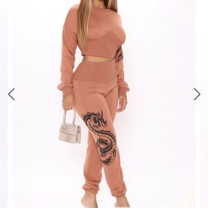 Fashion Nova Dragon Fever Jogger set